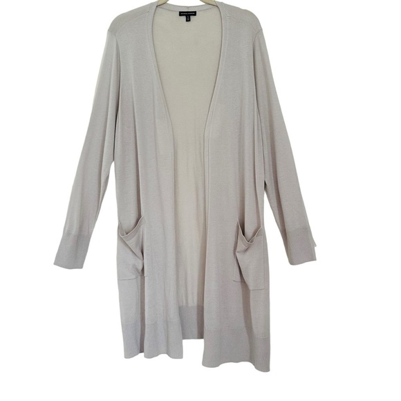 UNIVERSAL STANDARD LONG WOOL BLEND OPEN CARDIGAN SIZE SMALL - Picture 2 of 10